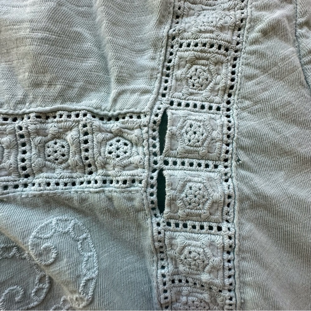 Lane Bryant swing tee crochet detail short sleeve mint green shirt women’s 14/16 - Picture 4 of 9